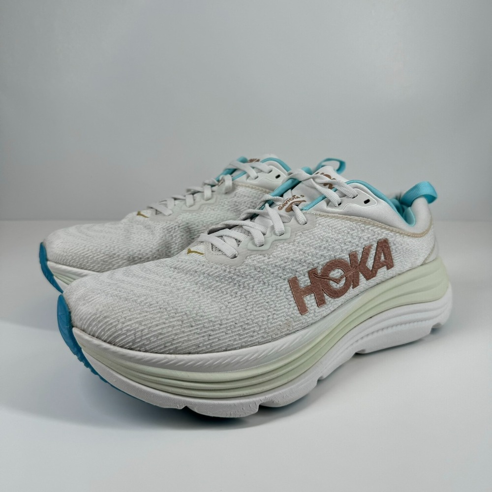 Hoka Gaviota 5 Women's US 10.5D Wide Frost/Rose Gold Running Shoes 1134270-FTRS